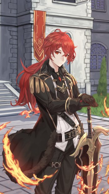 Diluc (Genshin Impact) video game Genshin Impact Phone Wallpaper