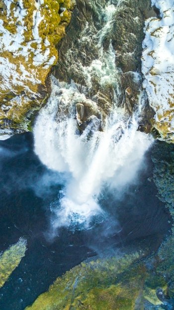 waterfall nature Seljalandsfoss Phone Wallpaper