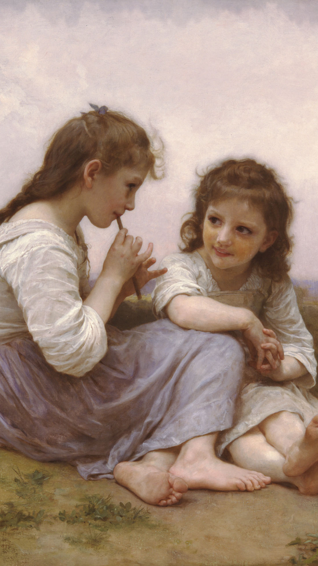 Artistic Drawing Phone Wallpaper by William-Adolphe Bouguereau