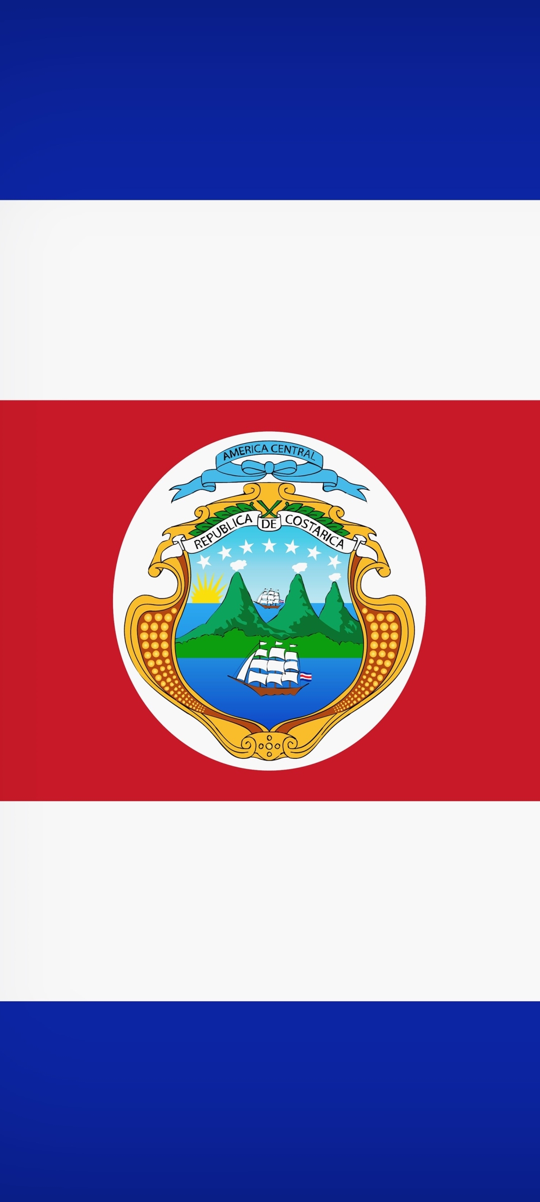 Flag of Costa Rica Phone Wallpaper by Paul Brennan