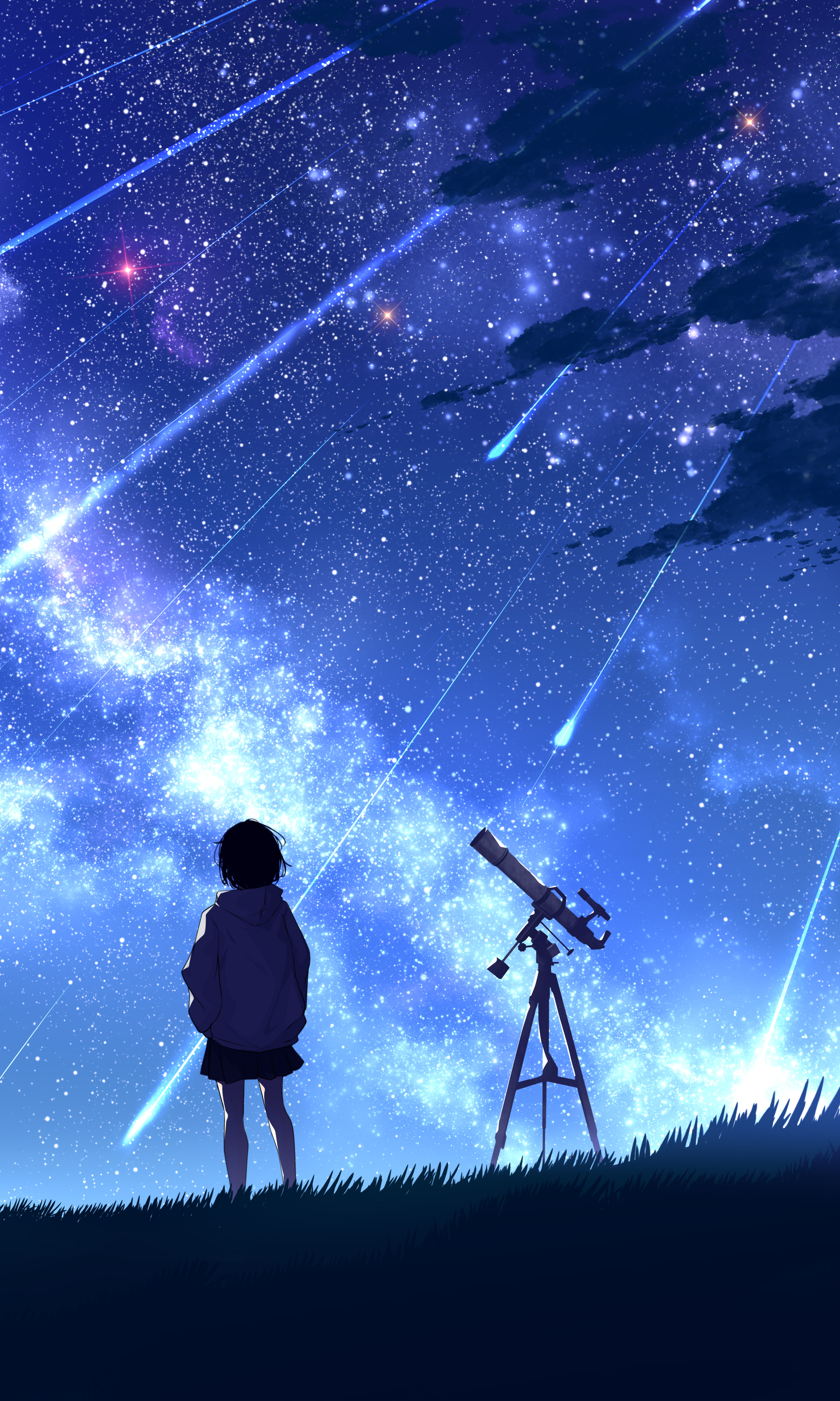 Night sky anime aesthetic Wallpapers Download  MobCup