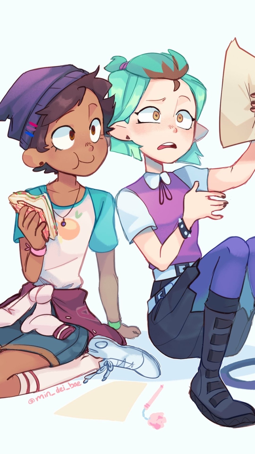 Download Luz Noceda Amity Blight TV Show The Owl House Phone Wallpaper