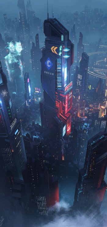 Sci Fi city sci fi city Phone Wallpaper