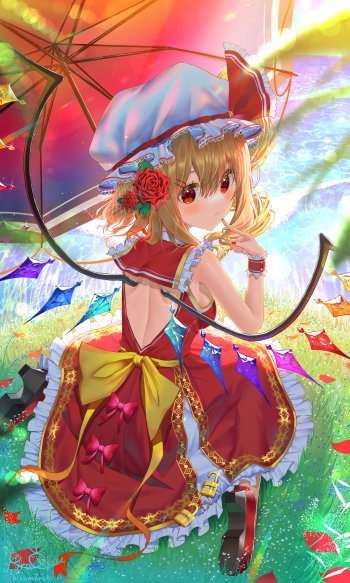 Flandre Scarlet Anime Touhou Phone Wallpaper