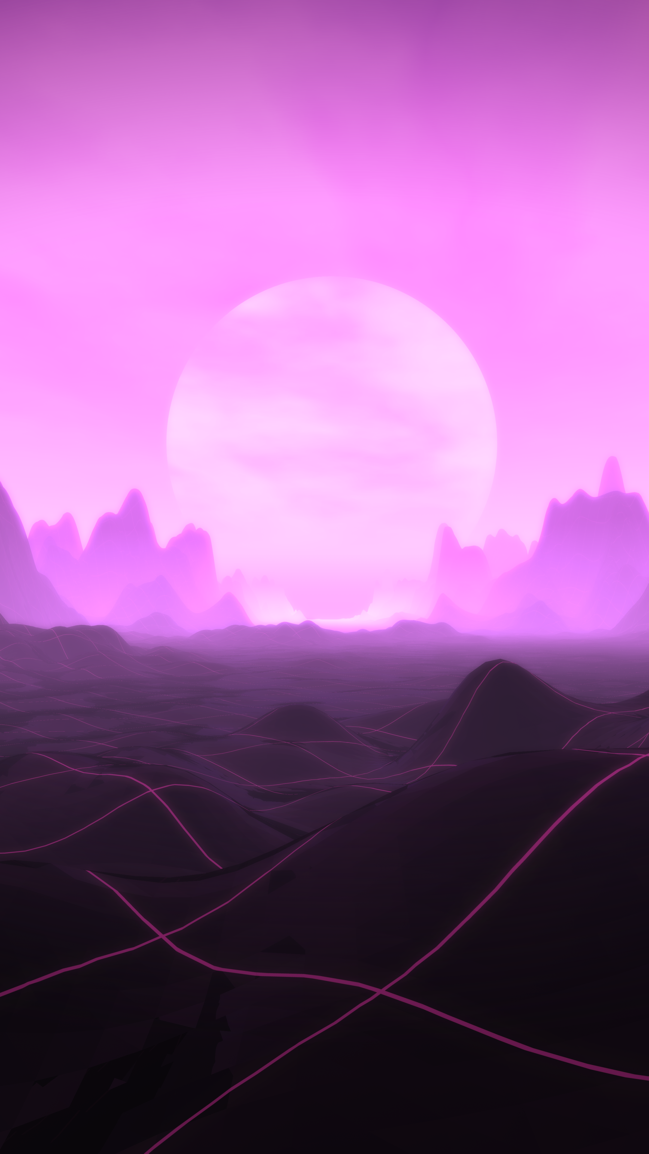 Purple vaporwave gridscape