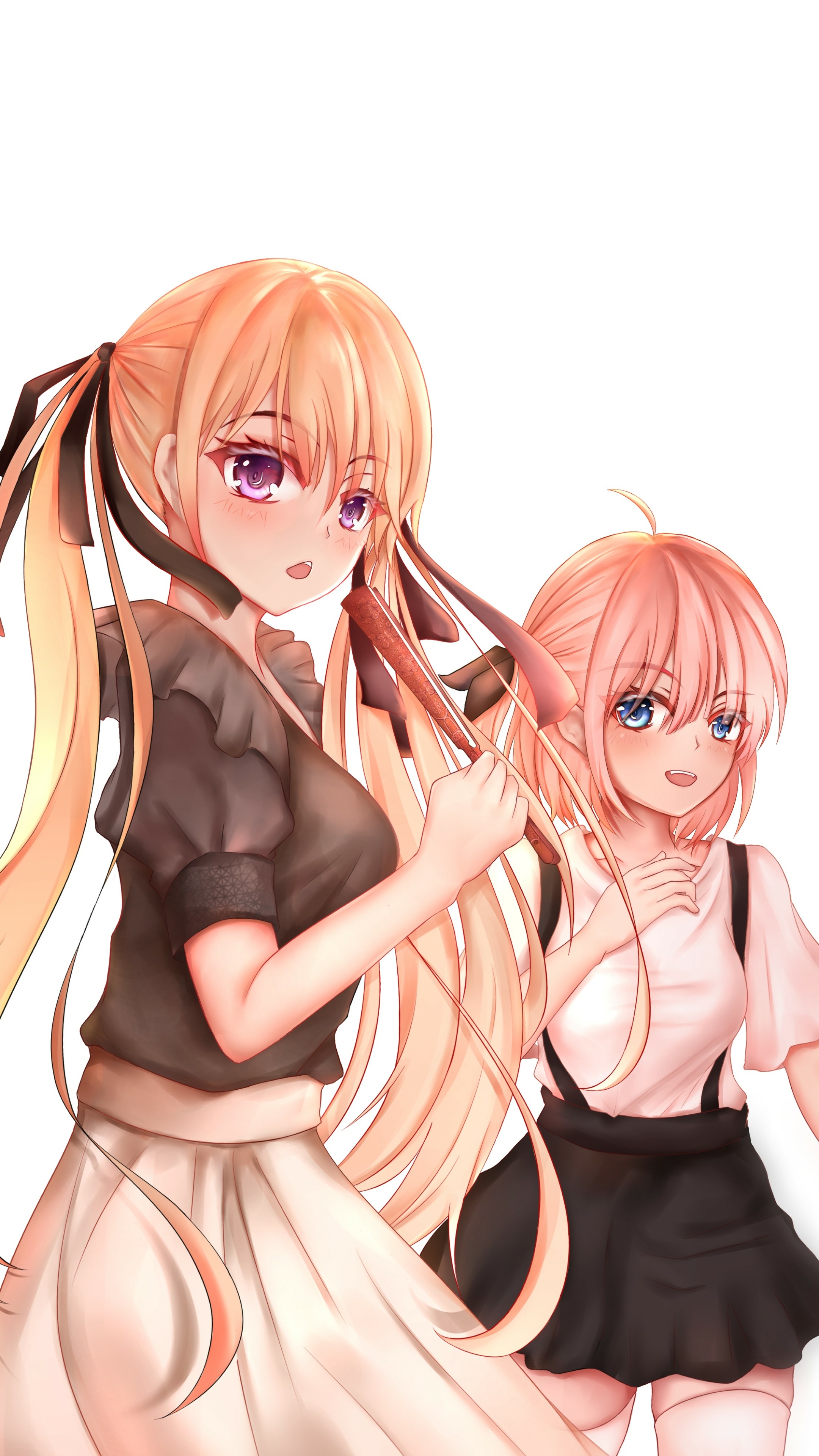 A Couple of Cuckoos Phone Wallpaper by Samomii