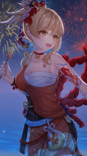 Yoimiya (Genshin Impact) video game Genshin Impact Phone Wallpaper
