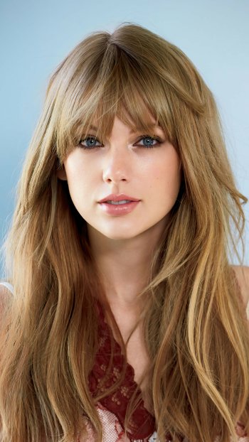 blue eyes portrait American blonde singer music Taylor Swift Phone Wallpaper