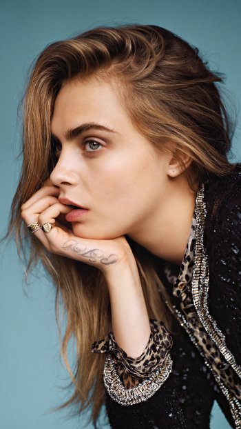 blonde British actress model Celebrity Cara Delevingne Phone Wallpaper