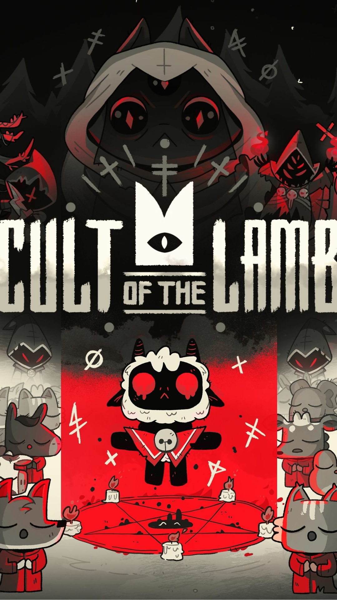 Phone Wallpaper - Cult of the Lamb and Poppy - Otterpop's Ko-fi