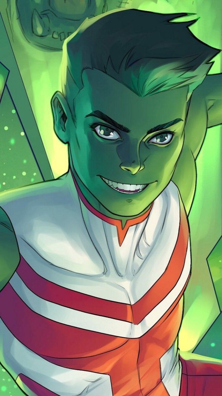 Download Garfield Logan Beast Boy Comic Young Justice Phone Wallpaper