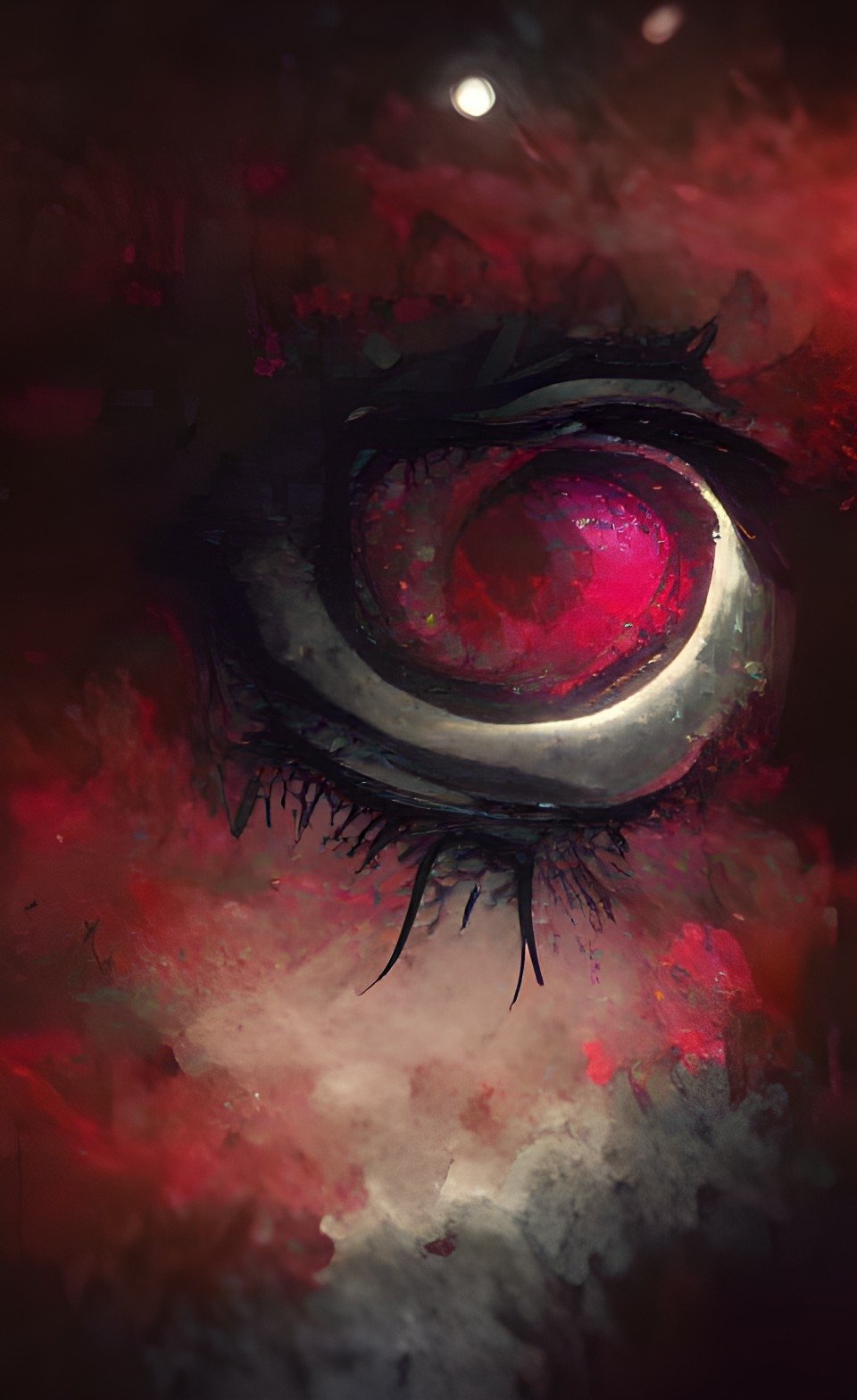 Download Red Dark Eye Phone Wallpaper
