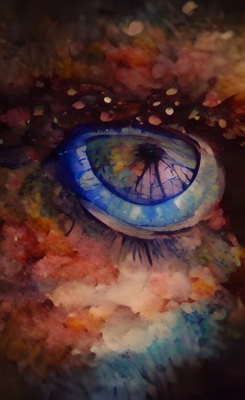  eye blue water color