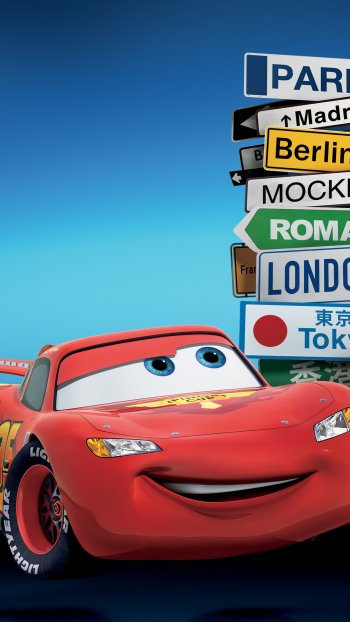 Lightning McQueen movie Cars 2 Phone Wallpaper