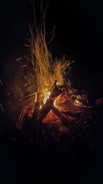  bonfire at night