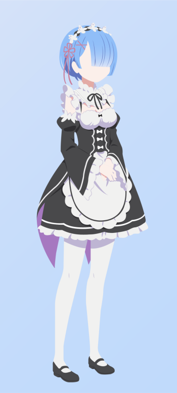 Rem (Re:ZERO) Anime Re:Zero - Starting Life in Another World Phone Wallpaper