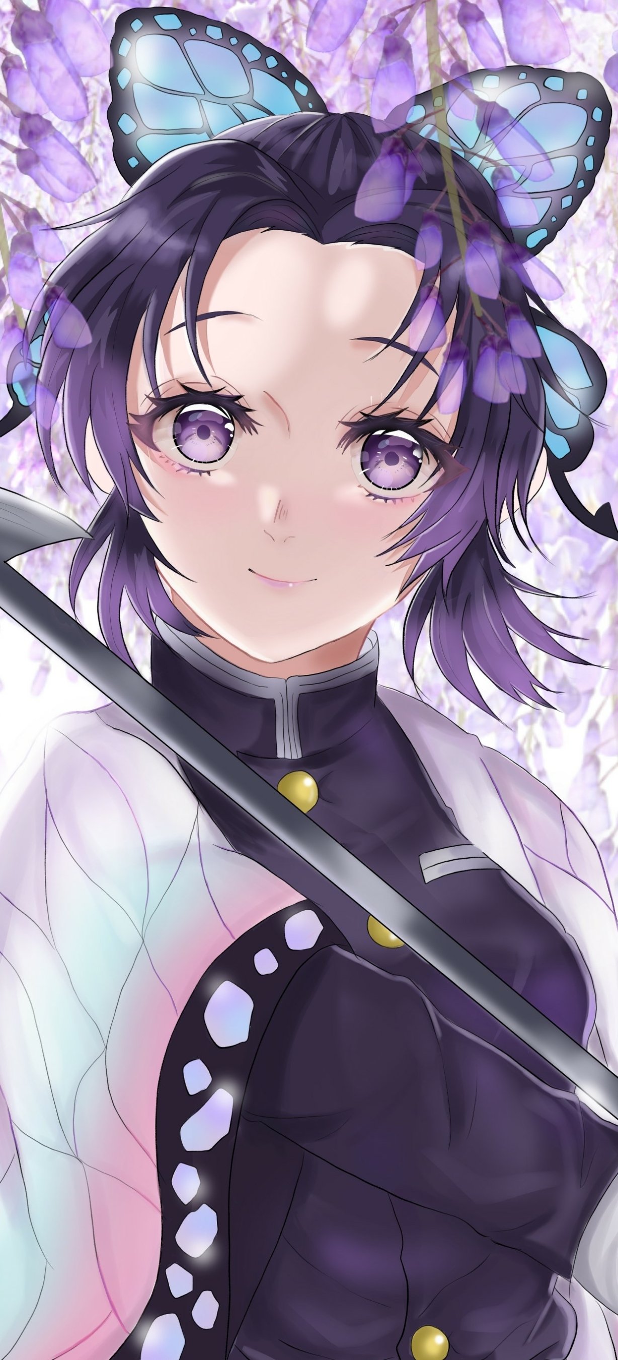 Download Shinobu Kochou Anime Demon Slayer: Kimetsu No Yaiba Phone Wallpaper