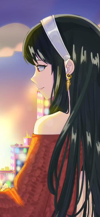Yor Forger Anime Spy x Family Phone Wallpaper