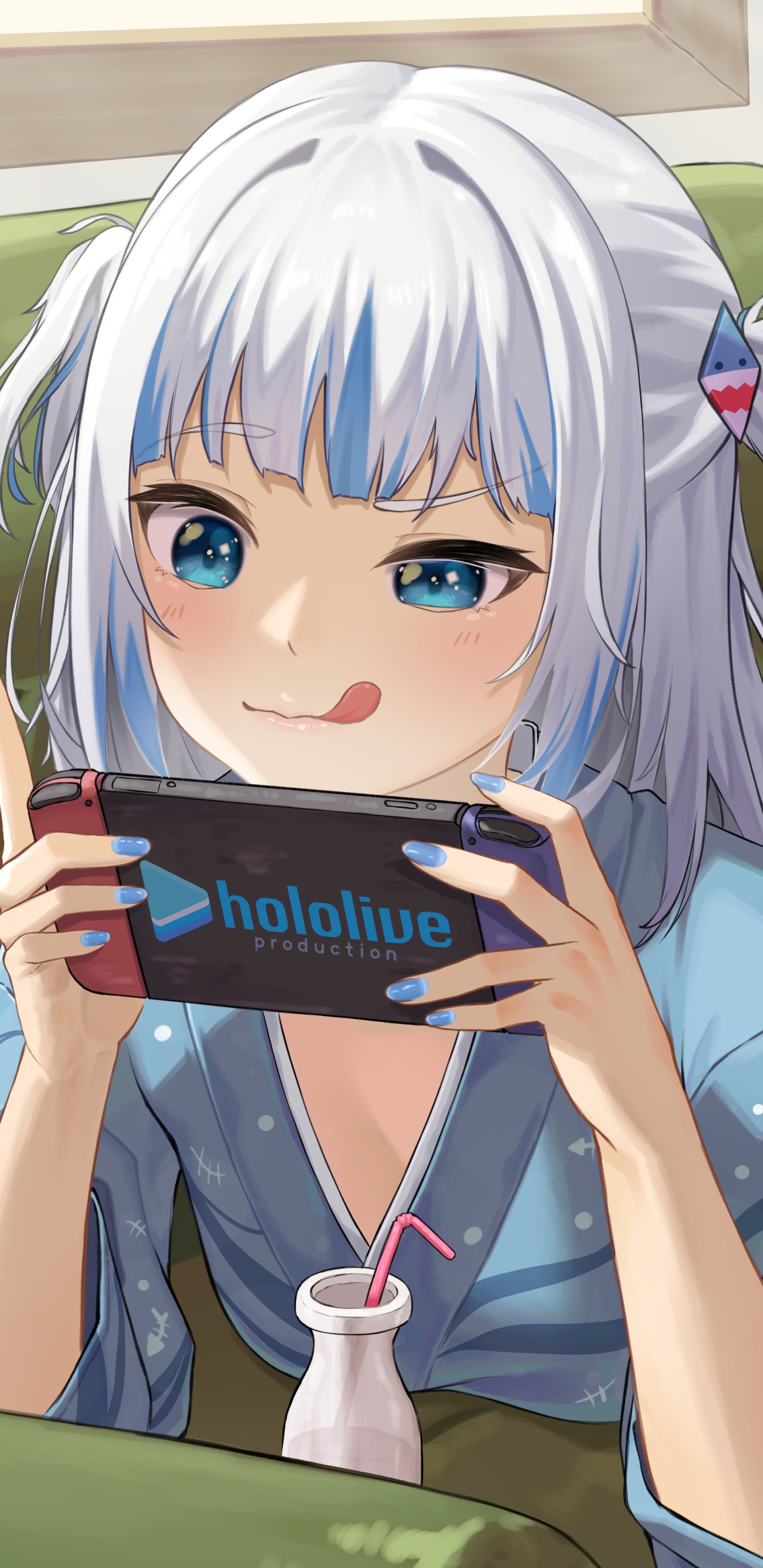Download Hololive Gawr Gura Anime Virtual Youtuber Phone Wallpaper