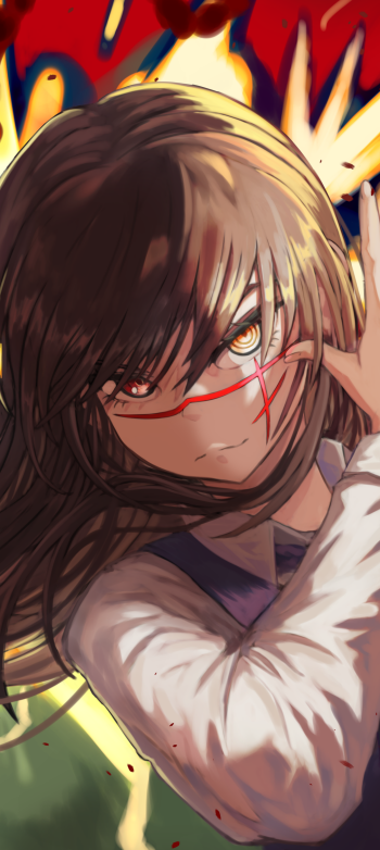 War Devil Asa Mitaka Anime Chainsaw Man Phone Wallpaper