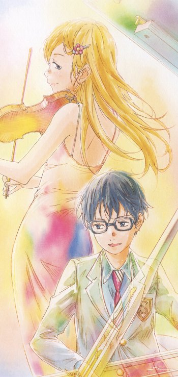 Kaori Miyazono Kousei Arima Anime Your Lie in April Phone Wallpaper