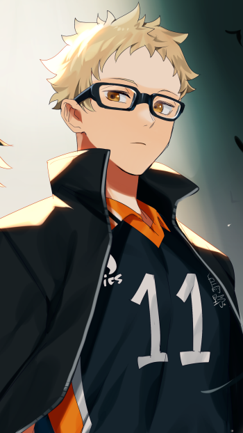 Kei Tsukishima Anime Haikyū!! Phone Wallpaper