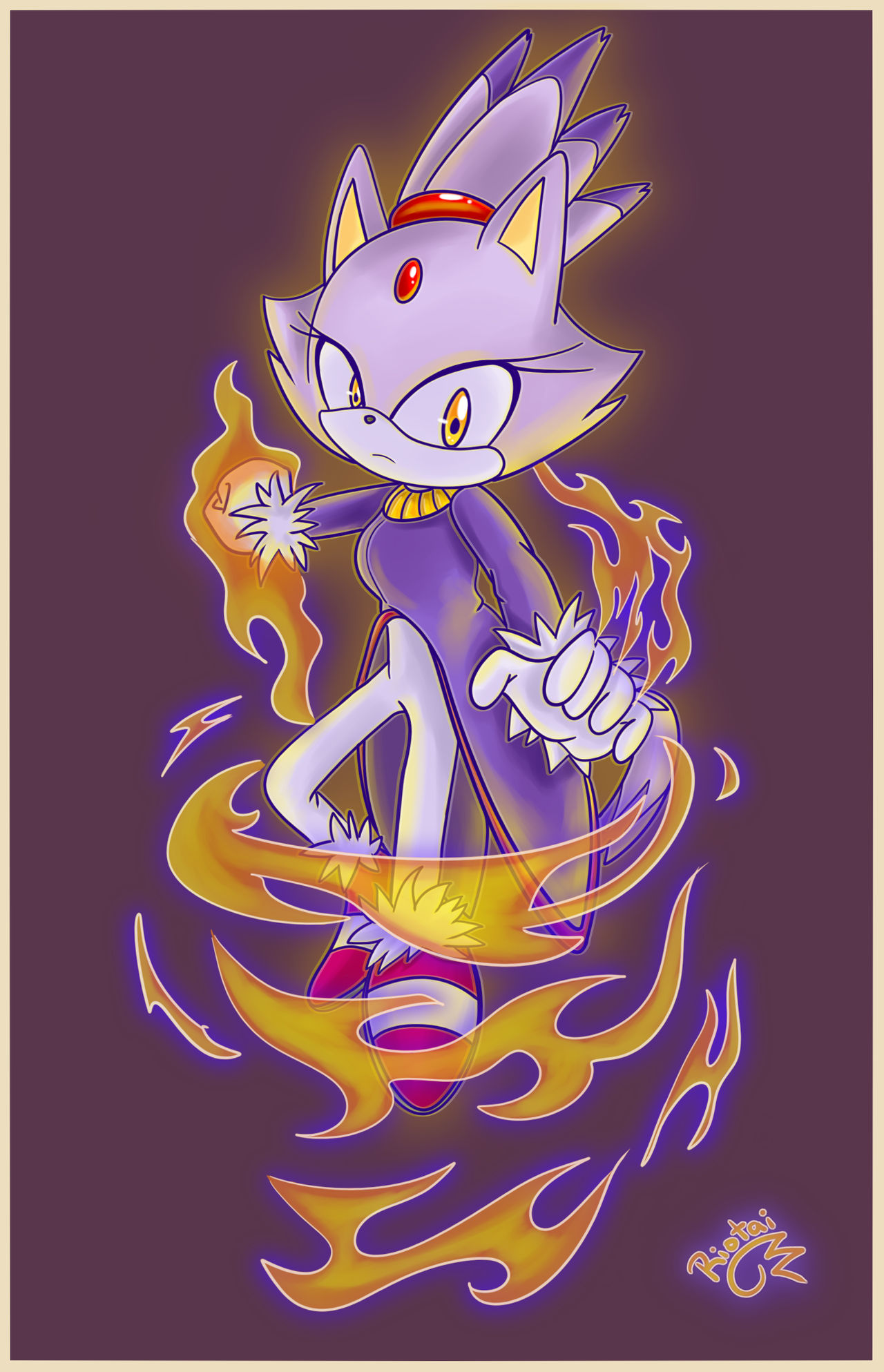 Download Sega Blaze The Cat Furry (anthropomorphic) Cat Video Game Sonic The Hedgehog (2006) Phone Wallpaper