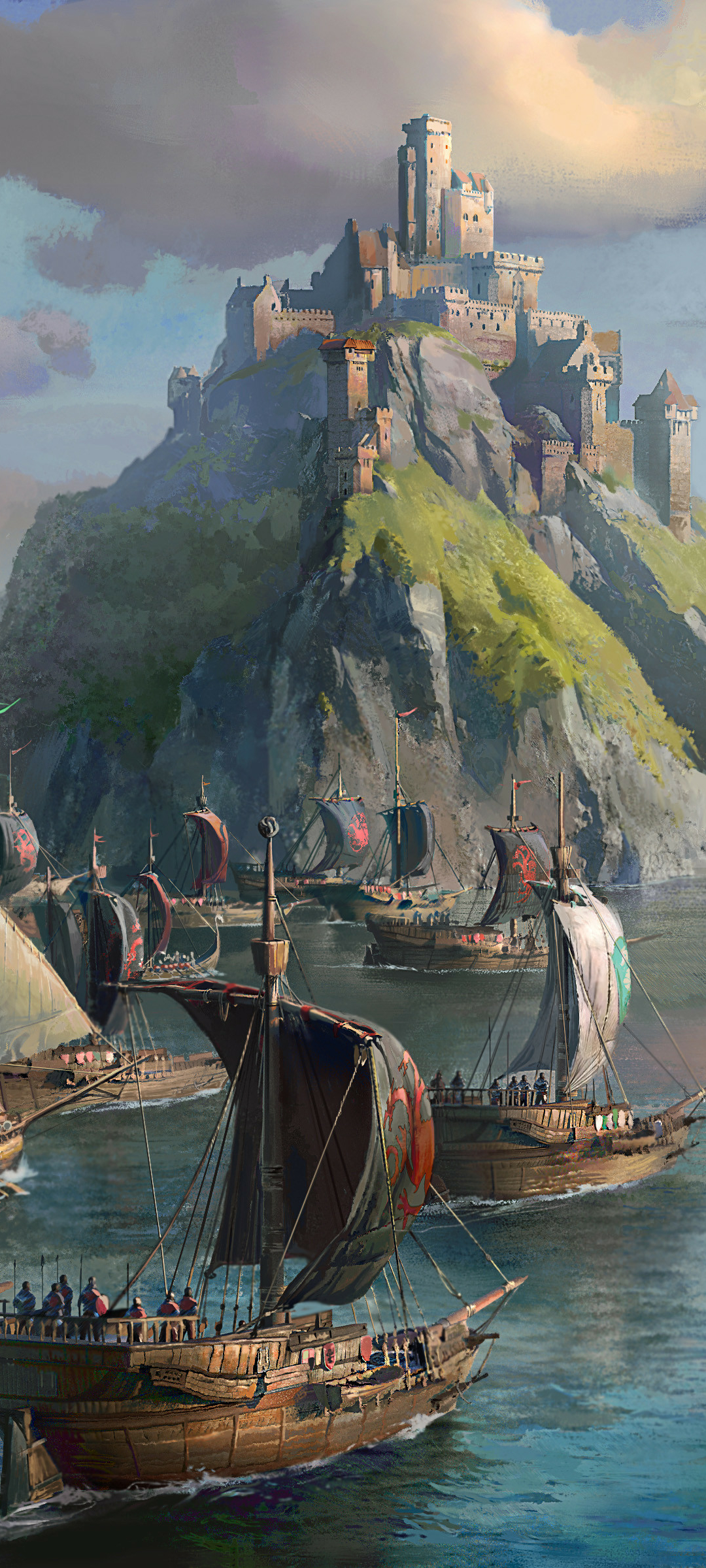 Ships Approach Tarth - The Rise of the Dragon by Wei Guan