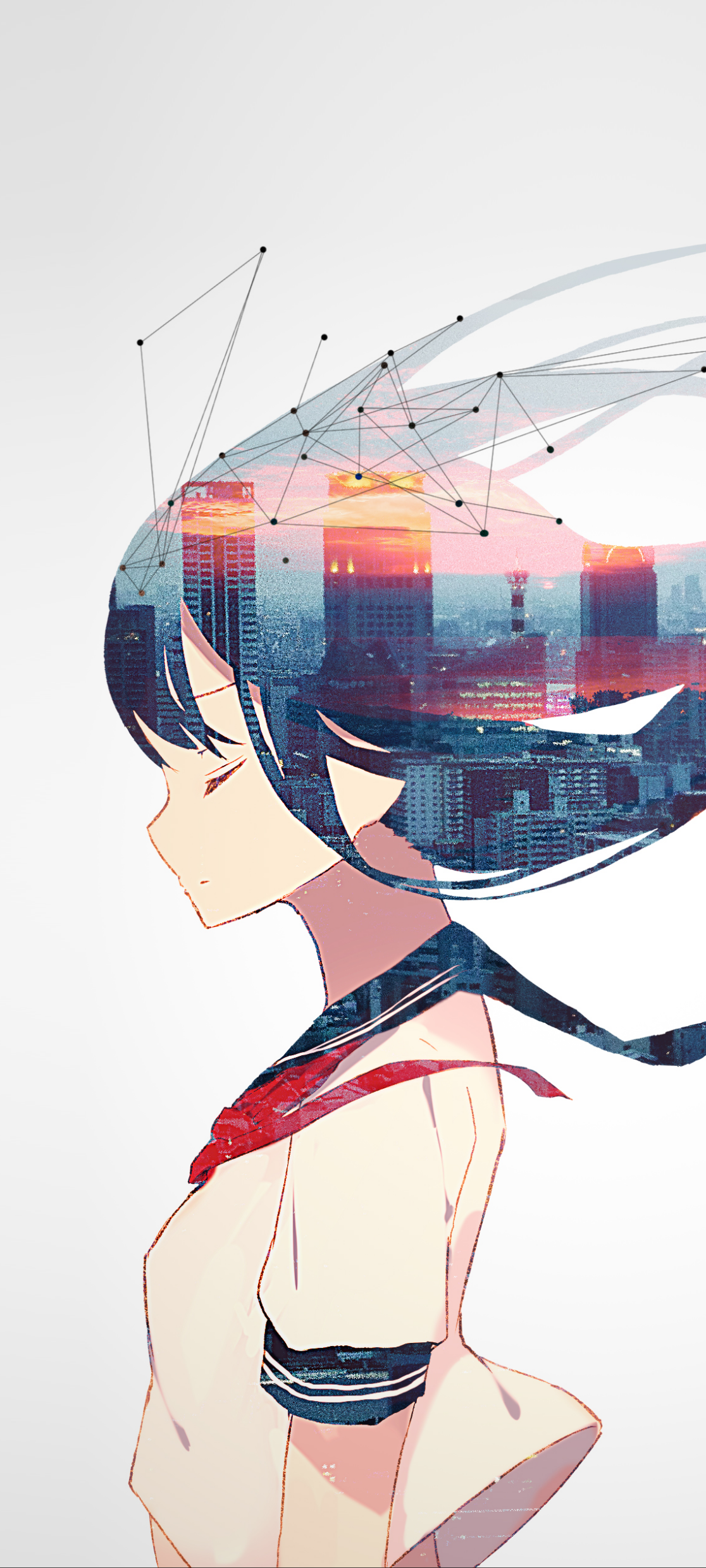 Anime Girl Phone Wallpaper by Enji
