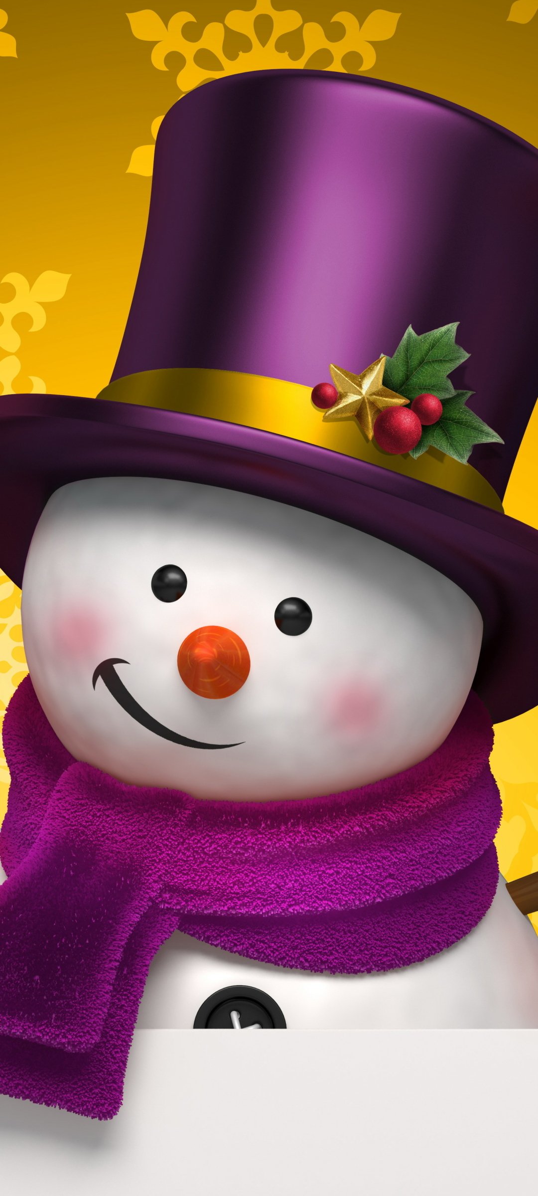 Download Artistic Snowman Phone Wallpaper