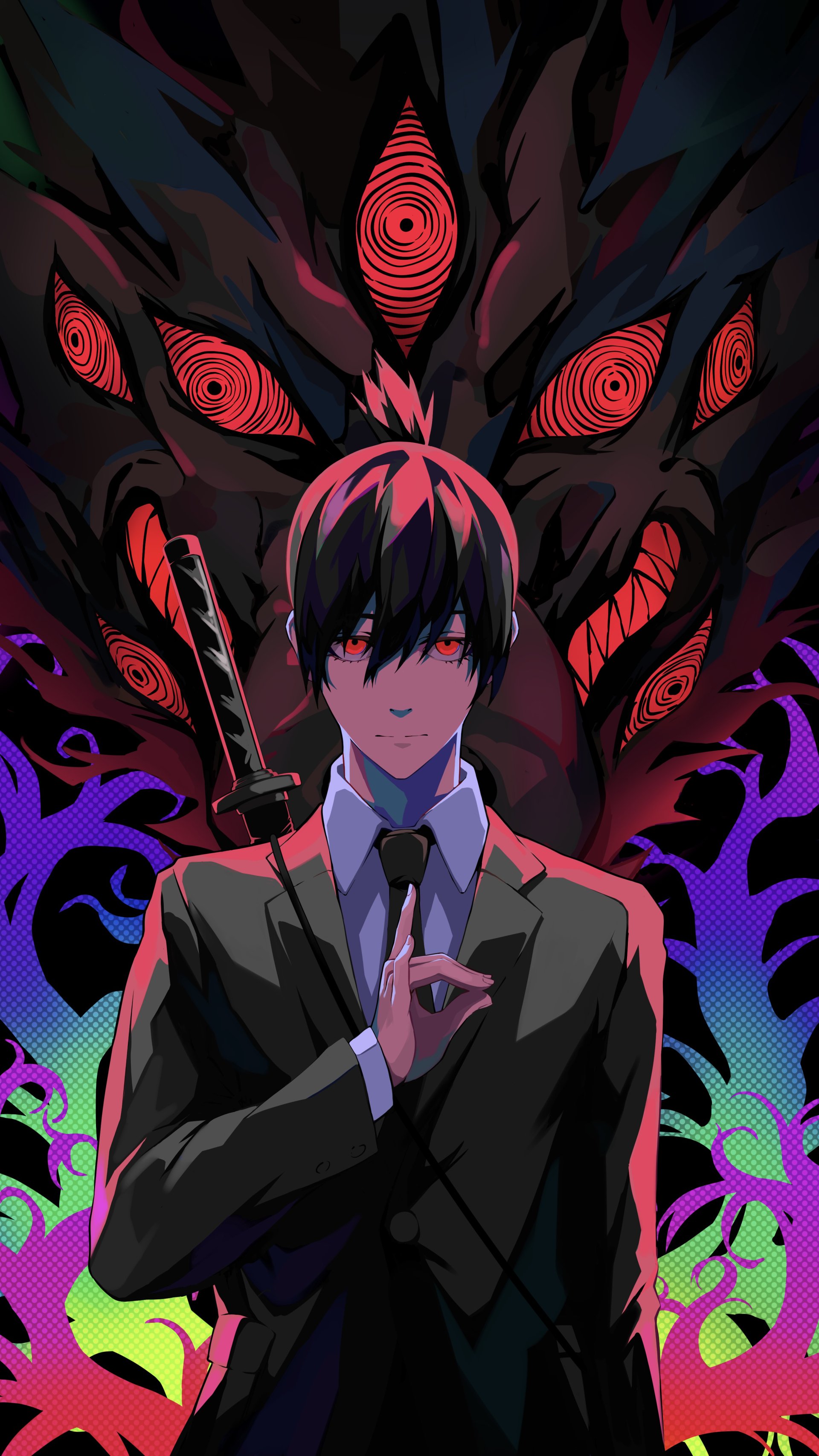 Download Aki Hayakawa Anime Chainsaw Man Phone Wallpaper