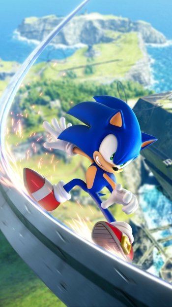 Sonic the Hedgehog video game Sonic Frontiers Phone Wallpaper