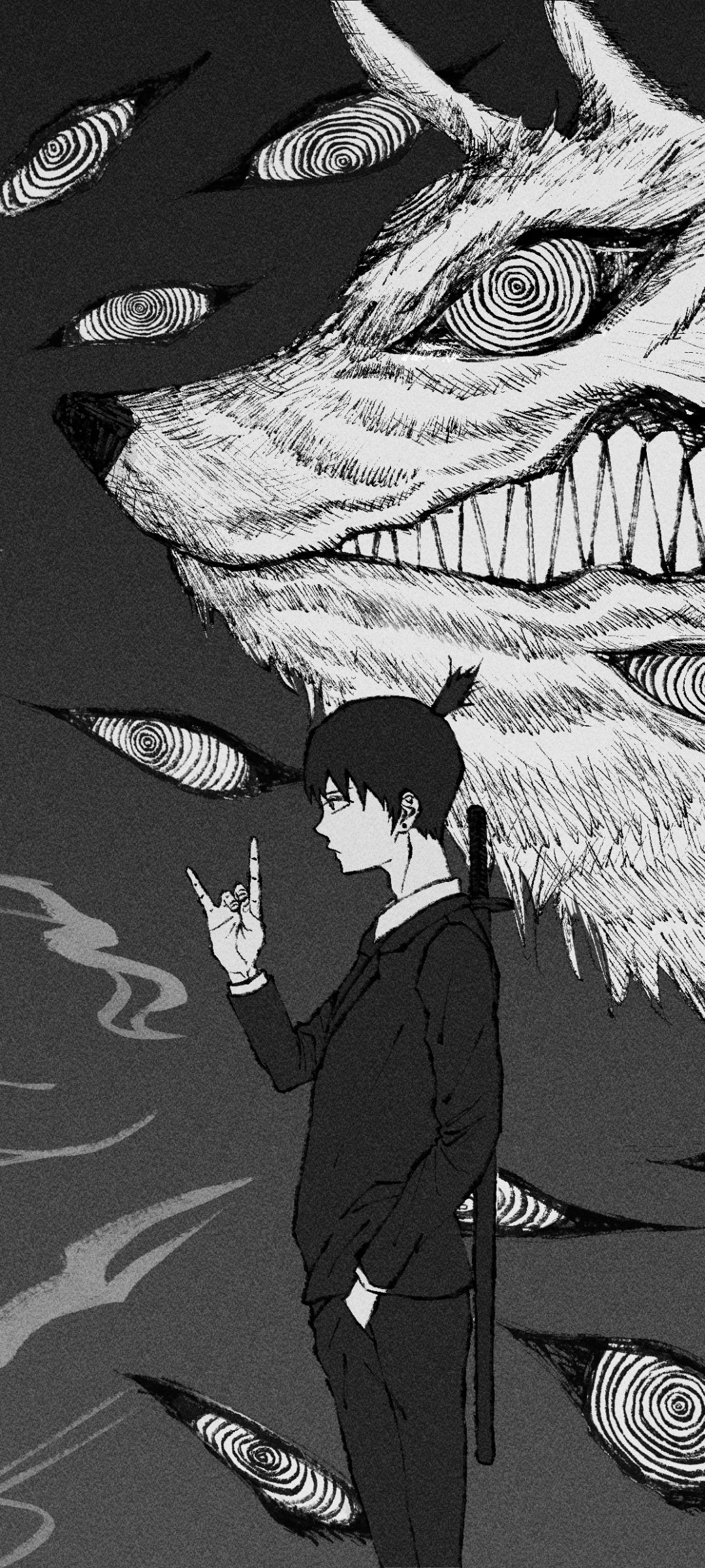Download Aki Hayakawa Anime Chainsaw Man Phone Wallpaper