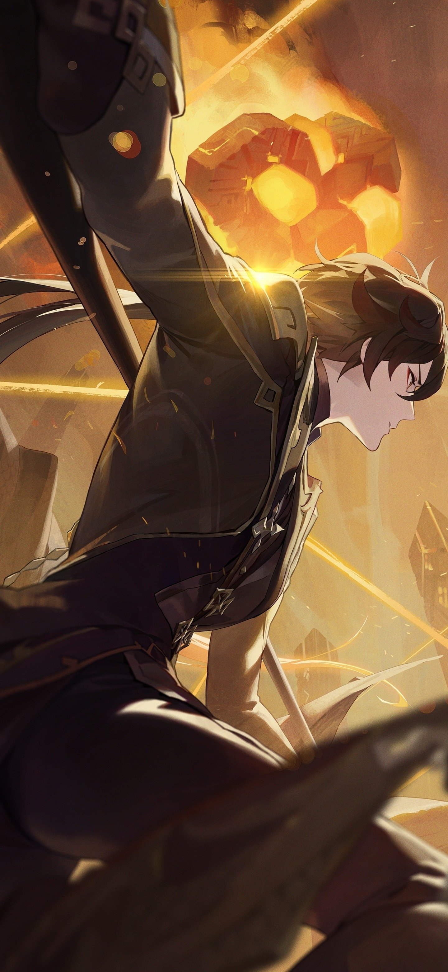 Download Zhongli (Genshin Impact) Video Game Genshin Impact Phone Wallpaper