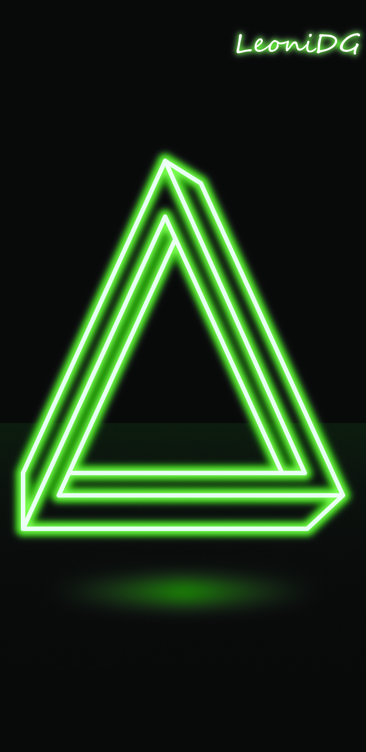triangulo neon verde by lexy17