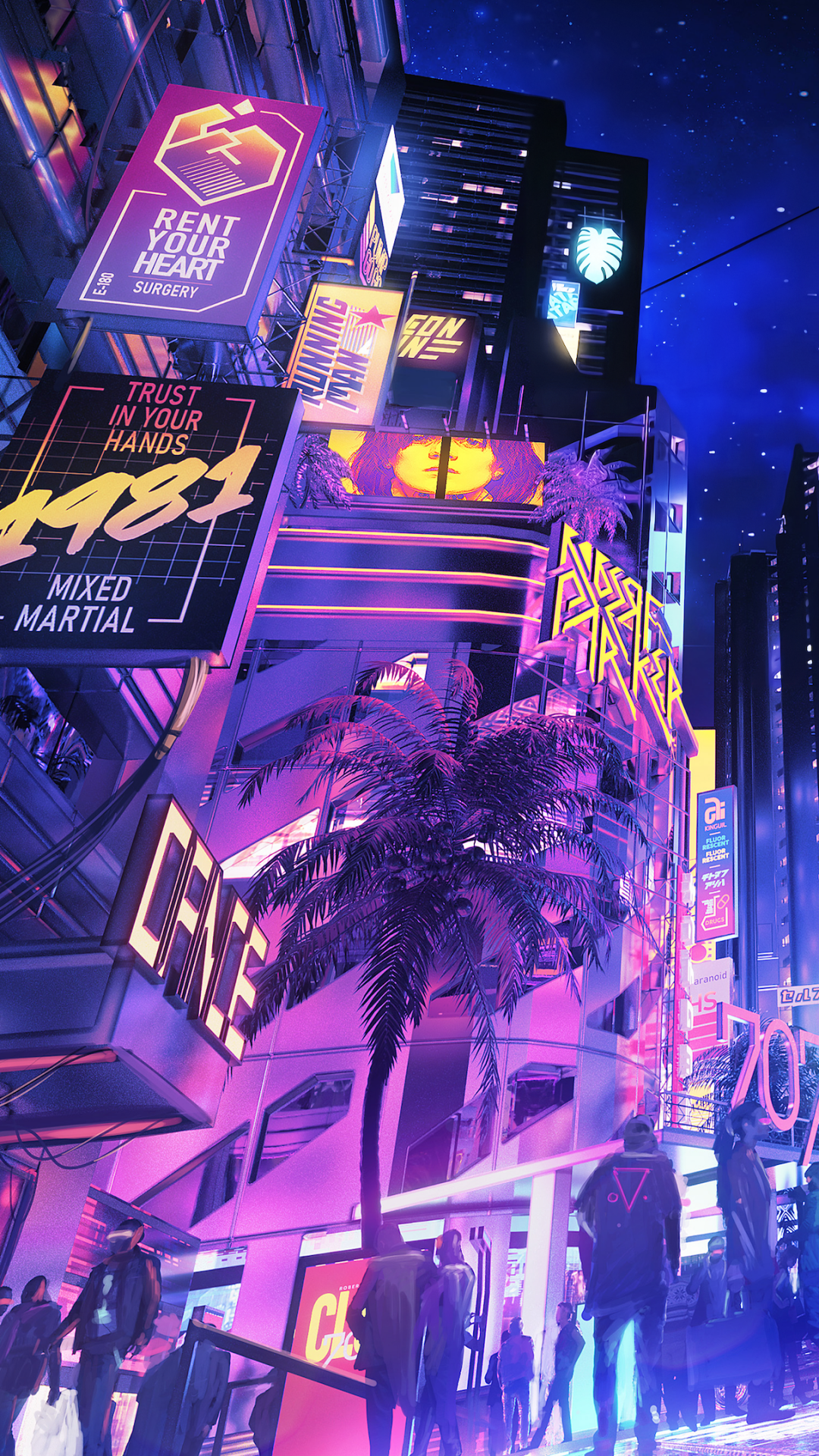 Cool cyberpunk phone wallpaper