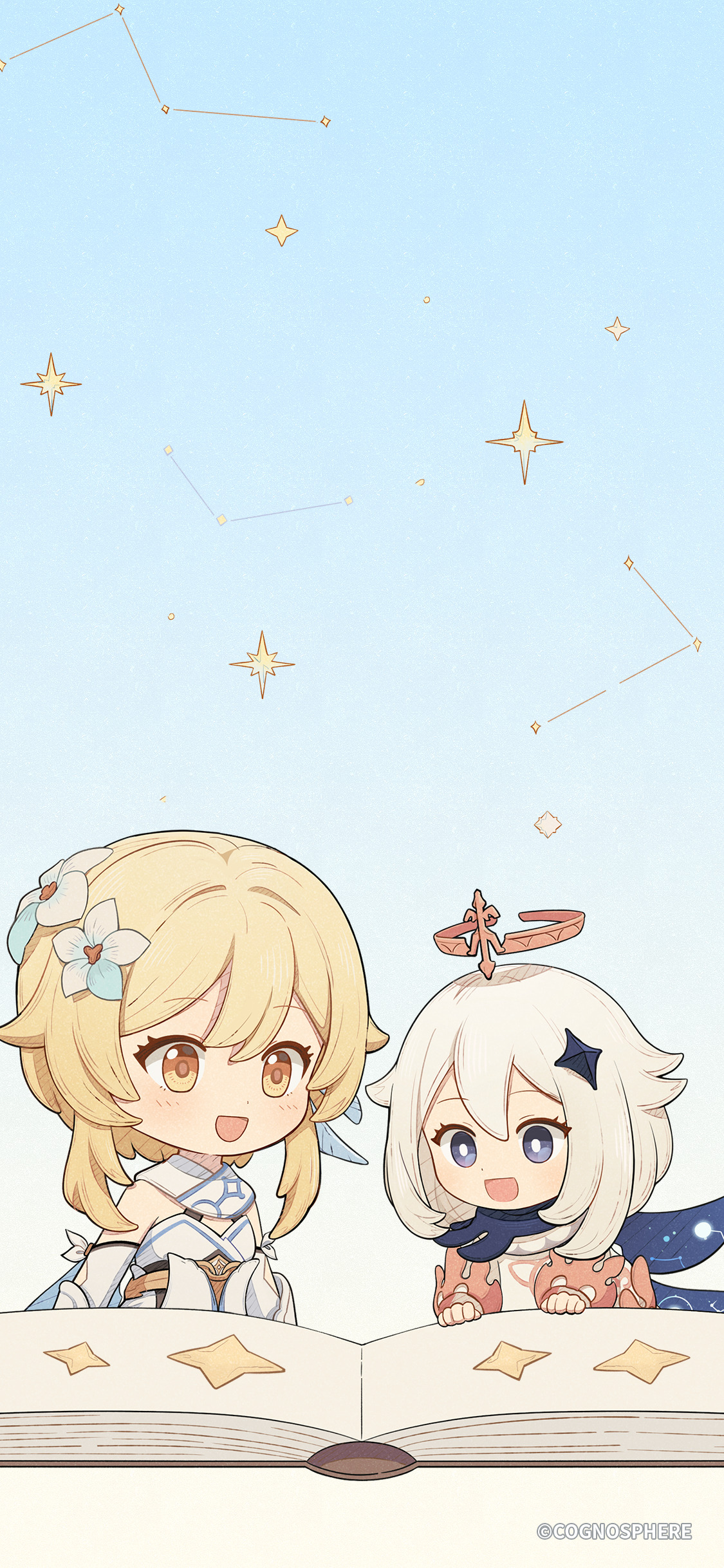 Download Paimon (Genshin Impact) Lumine (Genshin Impact) Video Game Genshin Impact Phone Wallpaper