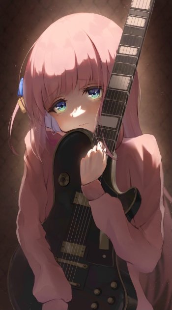 Hitori Gotou Anime Bocchi the Rock! Phone Wallpaper