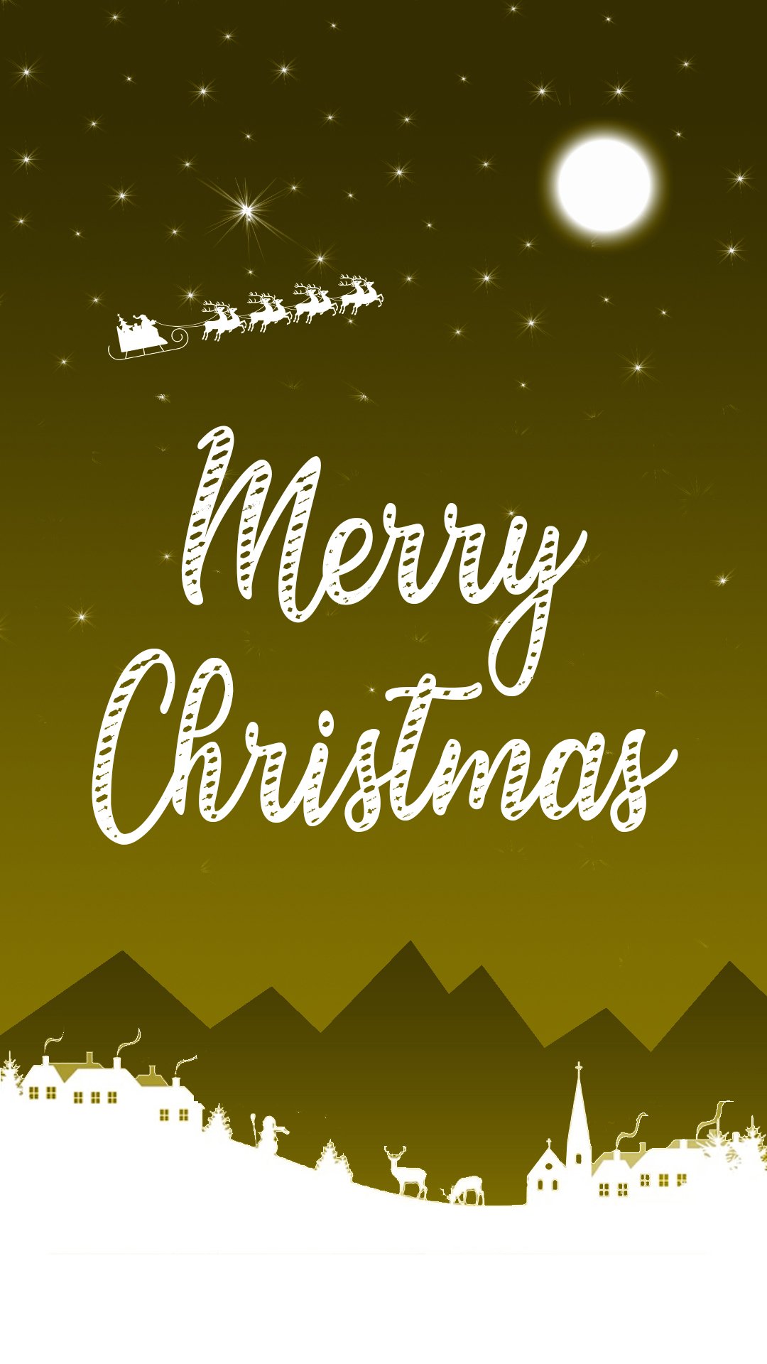 Christmas Night Scene (Yellow) by Starfade