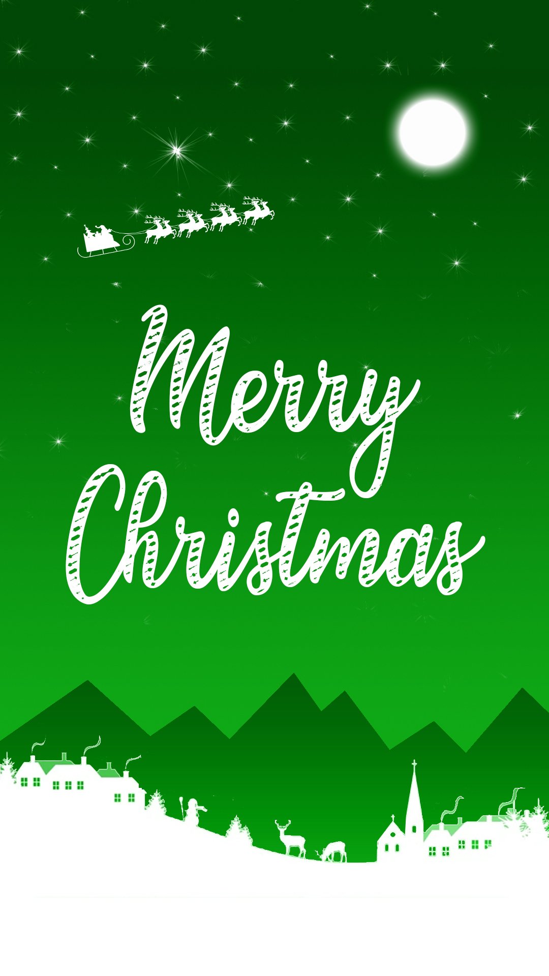 Christmas Night Scene (Green) by Starfade