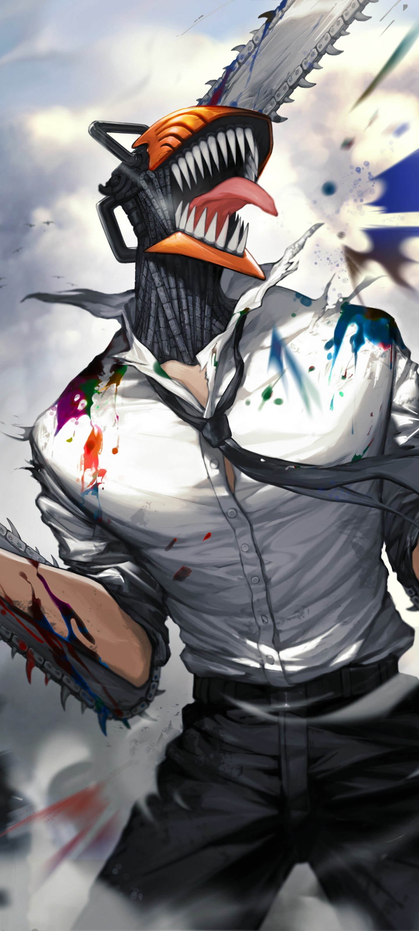 Download Denji (Chainsaw Man) Anime Chainsaw Man Phone Wallpaper