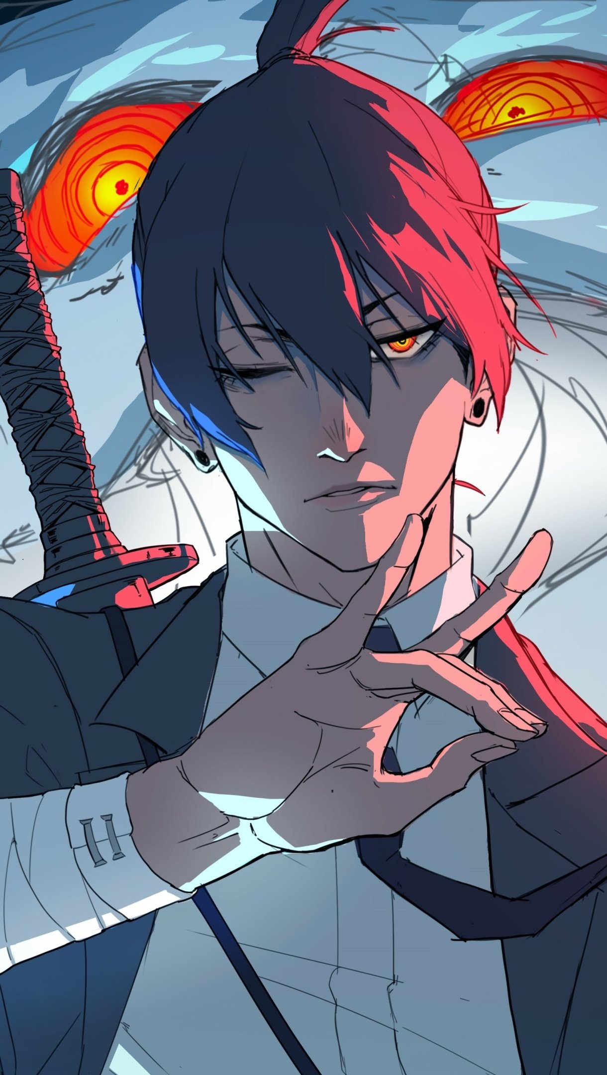 Download Aki Hayakawa Anime Chainsaw Man Phone Wallpaper