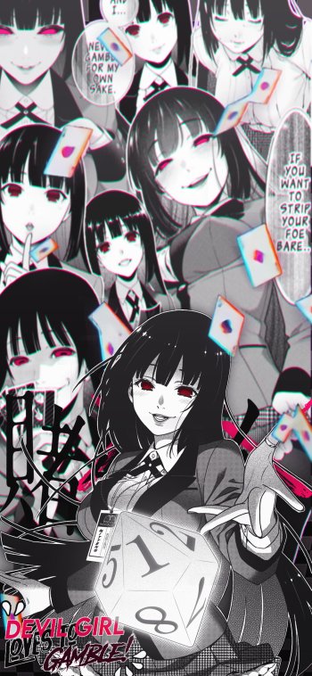 Yumeko Jabami Anime Kakegurui Phone Wallpaper