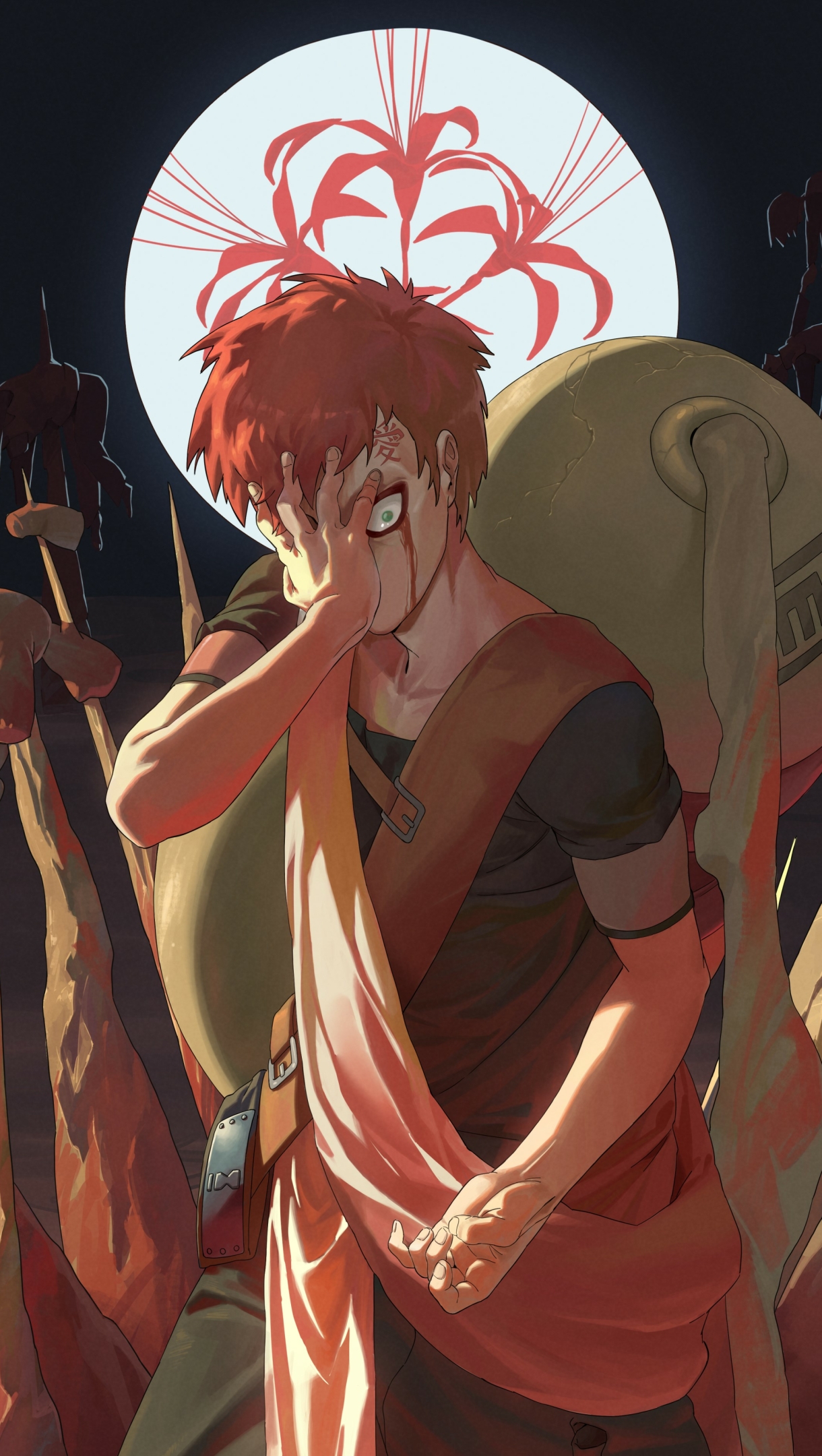 Little Gaara, naruto, sunagakure, anime, HD phone wallpaper