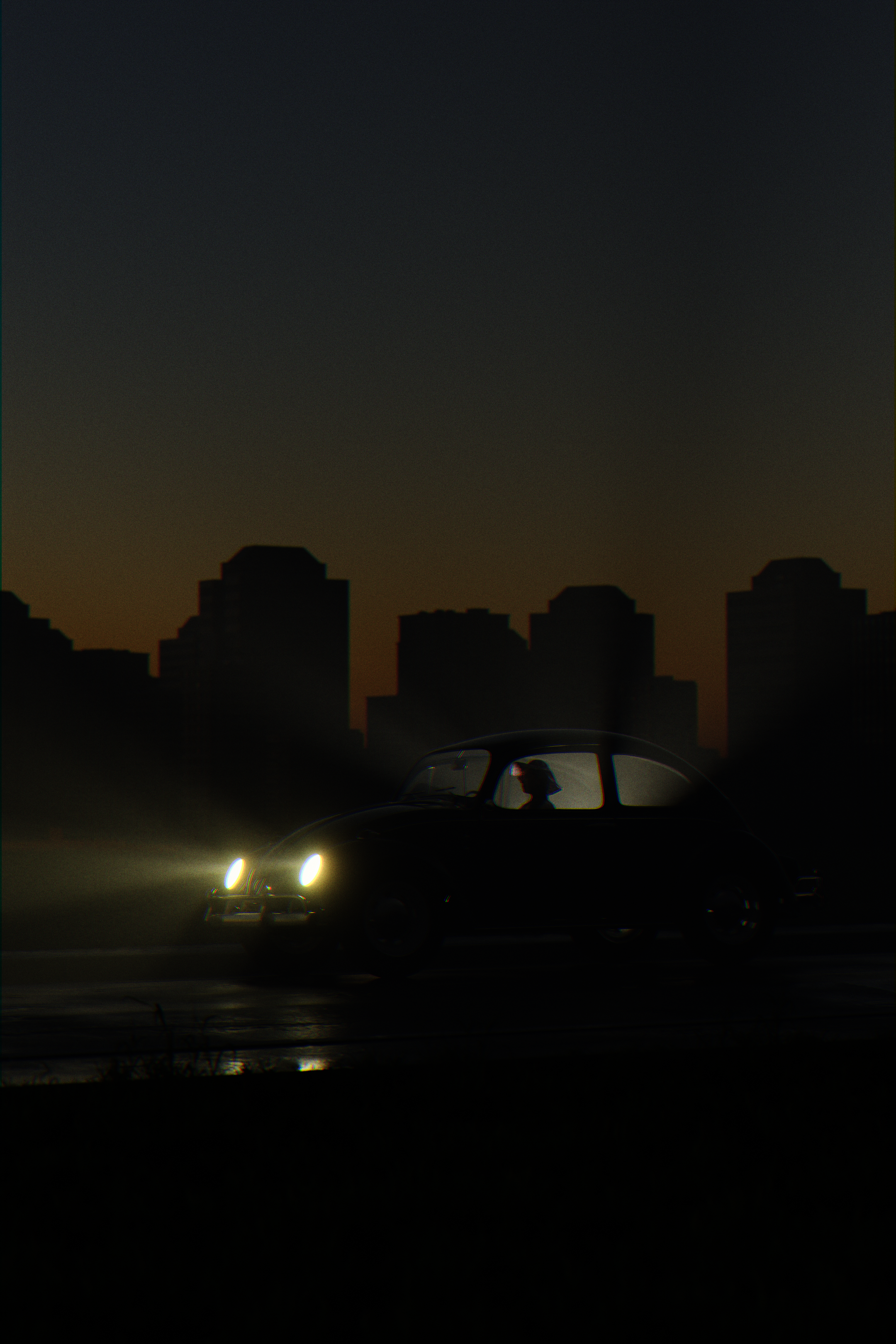 Driving at night by Kazeiru