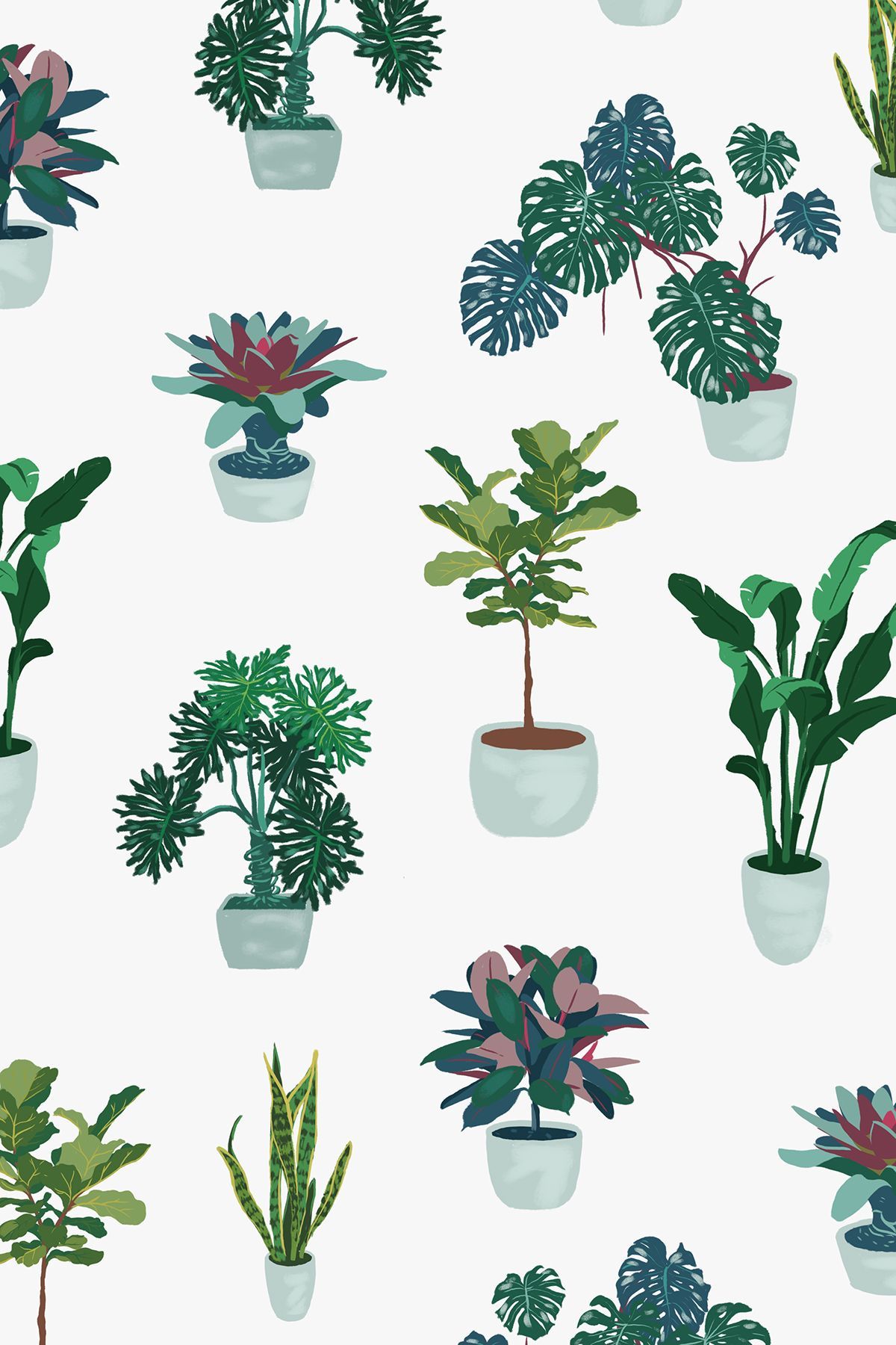 Artistic Plant Phone Wallpaper