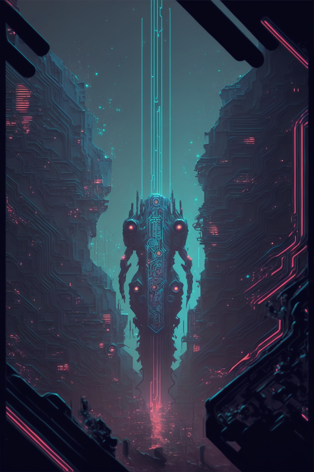 Download AI Art Abstract Structure Phone Wallpaper by vinny47