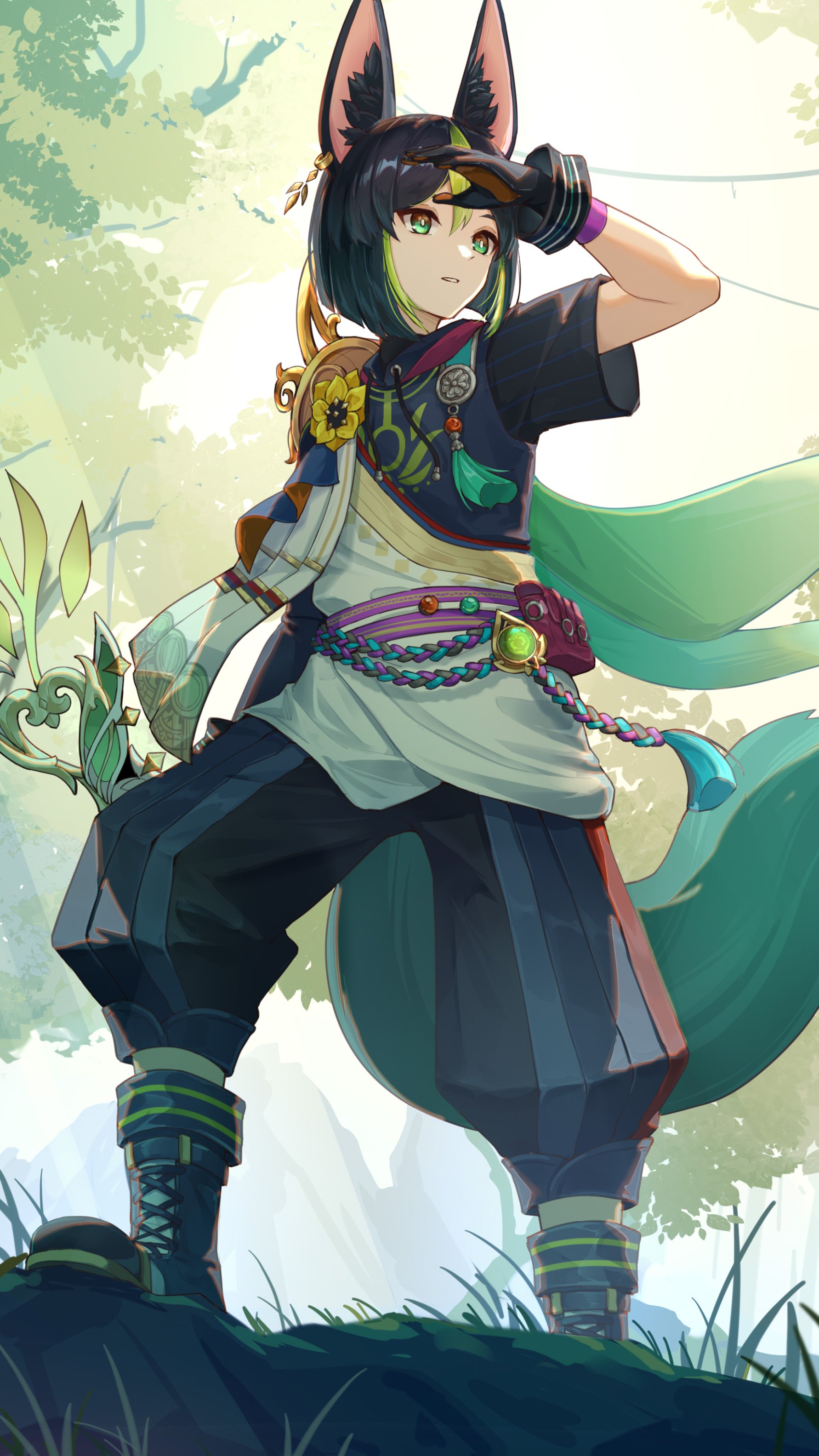 Download Tighnari (Genshin Impact) Video Game Genshin Impact Phone Wallpaper