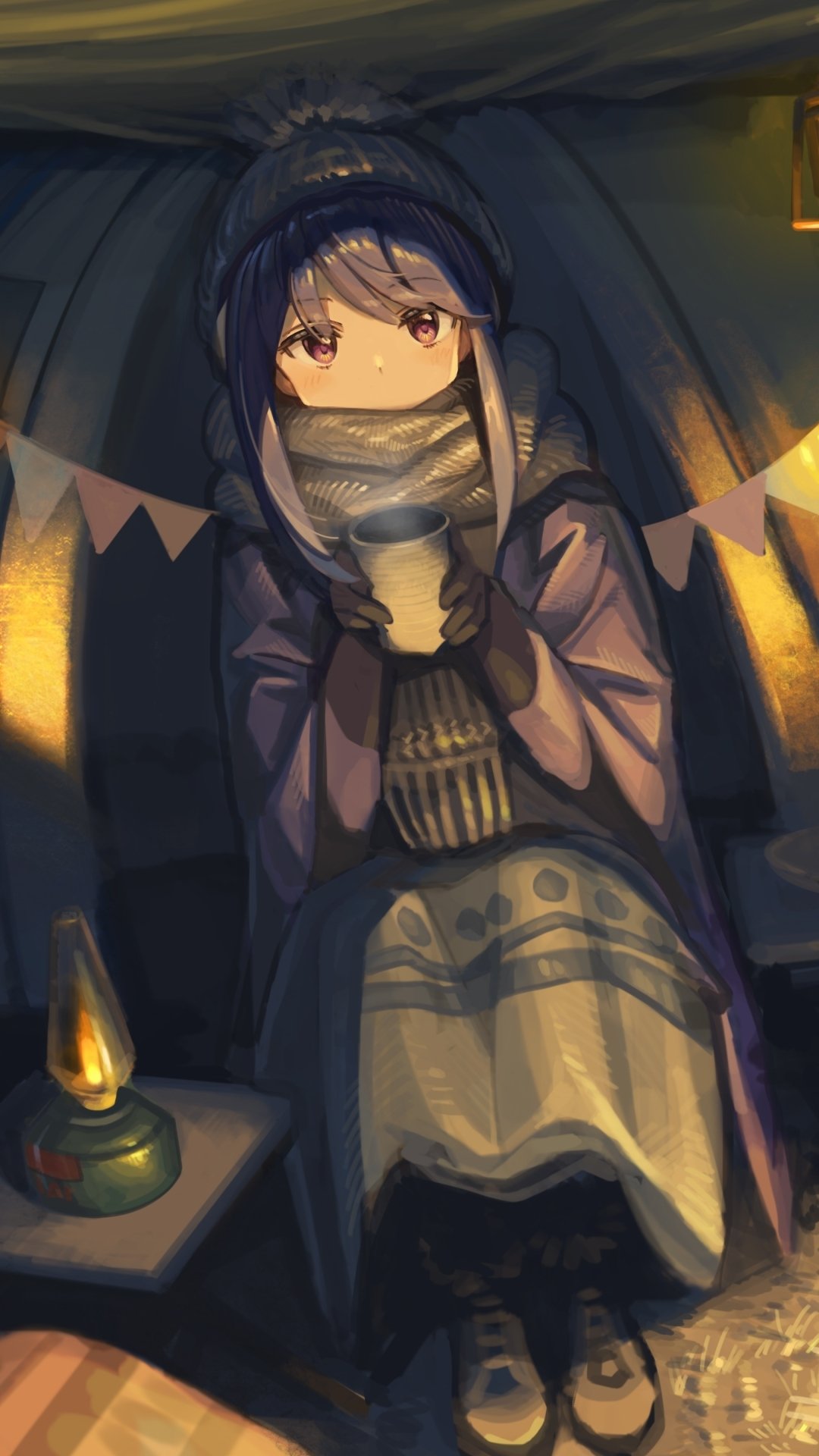 Download Rin Shima Anime Laid-Back Camp Phone Wallpaper