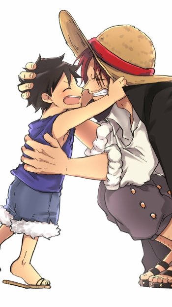  Monkey D. Luffy &amp; Shanks by ねんねこ